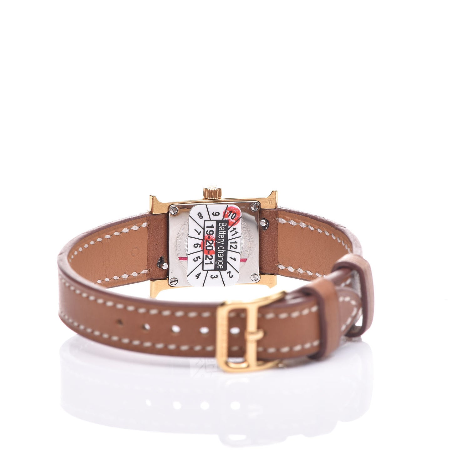 Stainless Steel Barenia 17.2mm Heure H Hour Quartz Watch Fauve