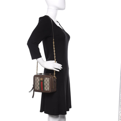 Gucci GG Supreme Monogram Mini Ophidia Top Handle Shoulder Bag Brown 2 of 9