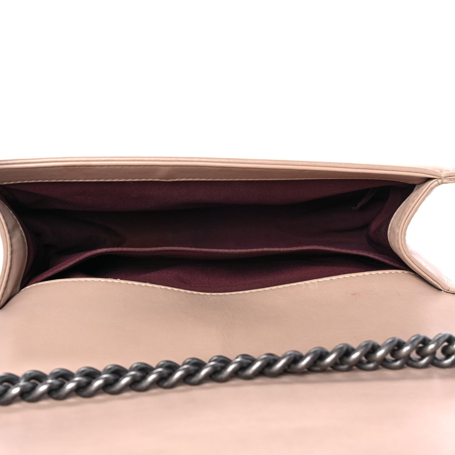 Chanel Lambskin Chevron Quilted Medium Boy Flap Beige 4 of 9