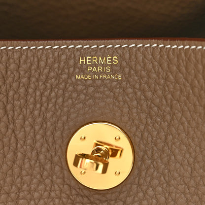 Hermes Taurillon Clemence Lindy 30 Etoupe 6 of 11
