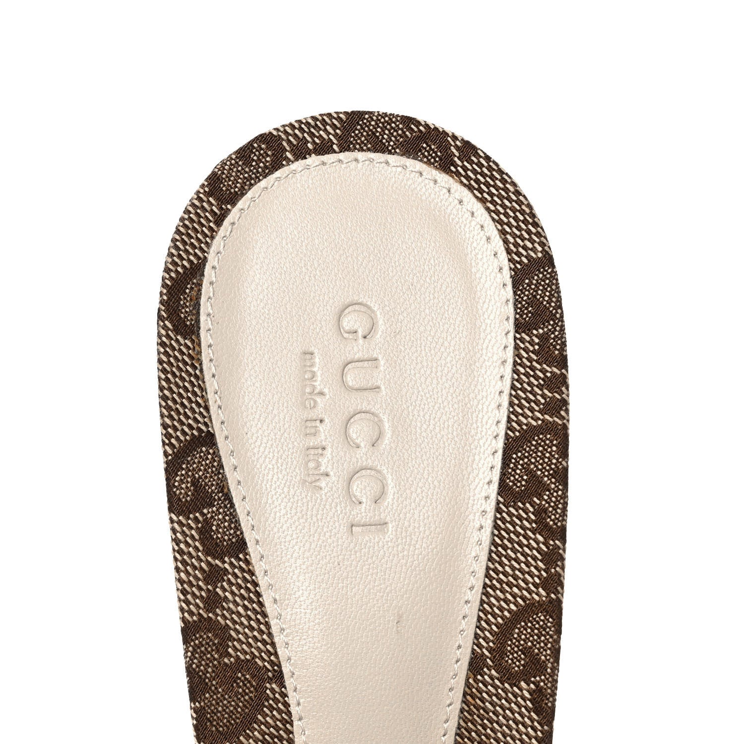 Gucci Monogram Horsebit Sandals 7 White 7 of 8