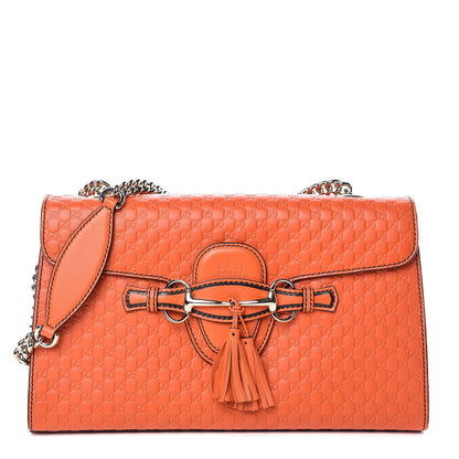 Gucci Microguccissima Medium Emily Chain Shoulder Bag Sun Orange 1 of 10