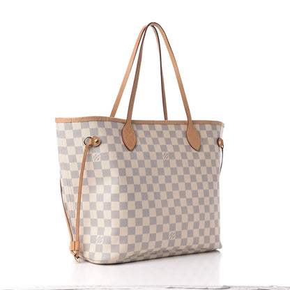 Louis Vuitton Damier Azur Neo Neverfull MM Rose Ballerine 3 of 14