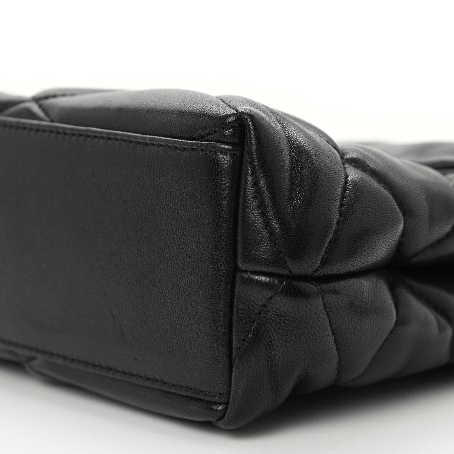 Saint Laurent Lambskin Quilted Sade Puffer Envelope Clutch Black 9 of 9