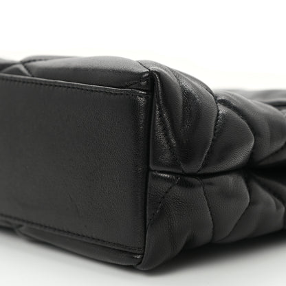 Saint Laurent Lambskin Quilted Sade Puffer Envelope Clutch Black 9 of 9