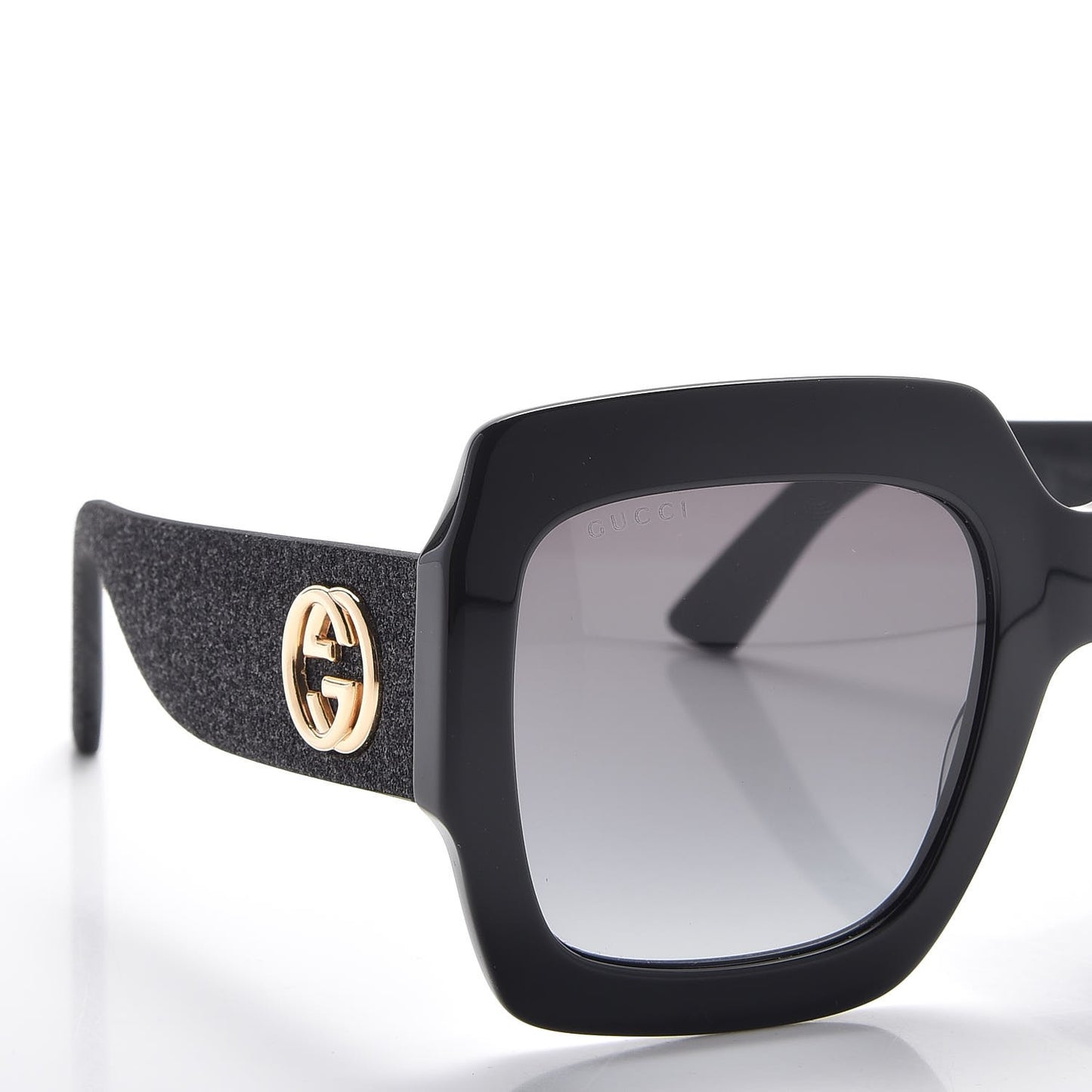 Square Frame Glitter GG0102S Sunglasses Black