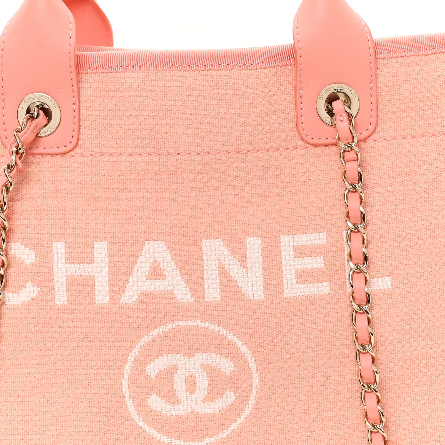 Chanel Mixed Fibers Small Deauville Tote Light Orange 9 of 12
