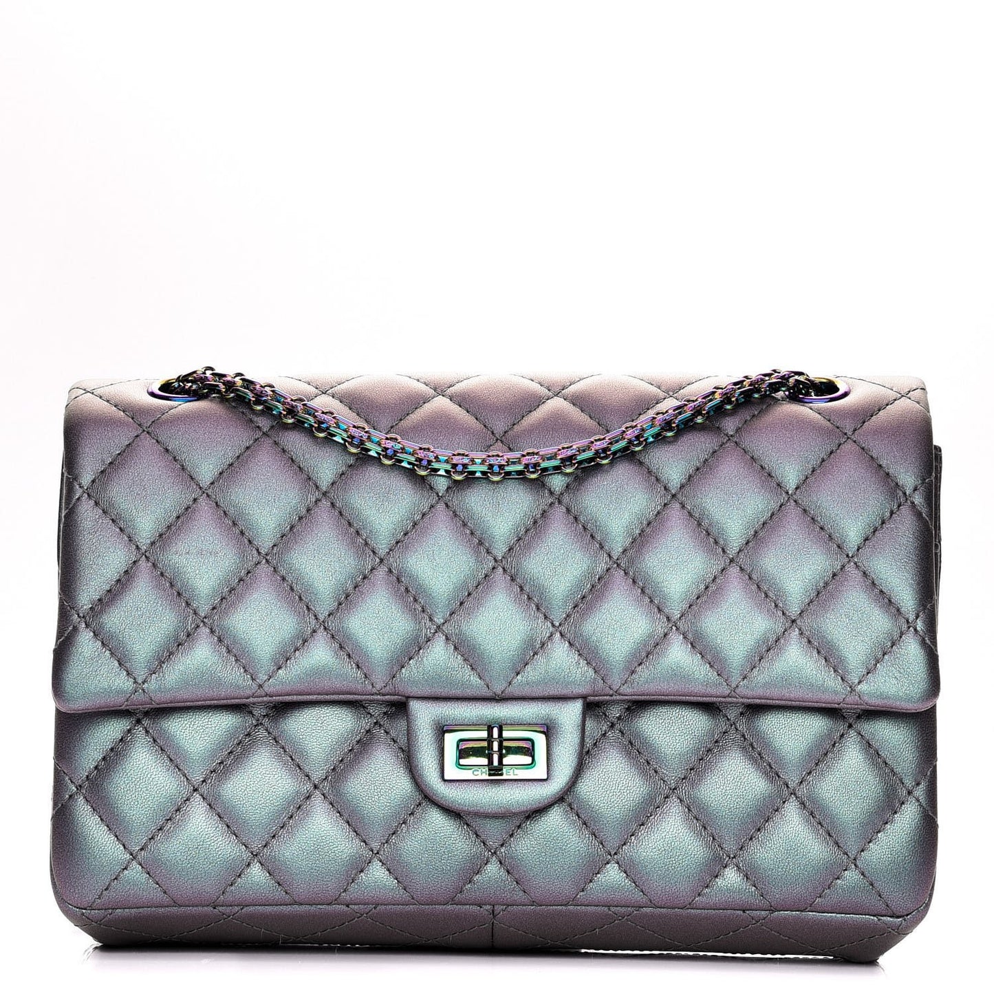 Iridescent Lambskin Quilted 2.55 Reissue 226 Flap Light Purple