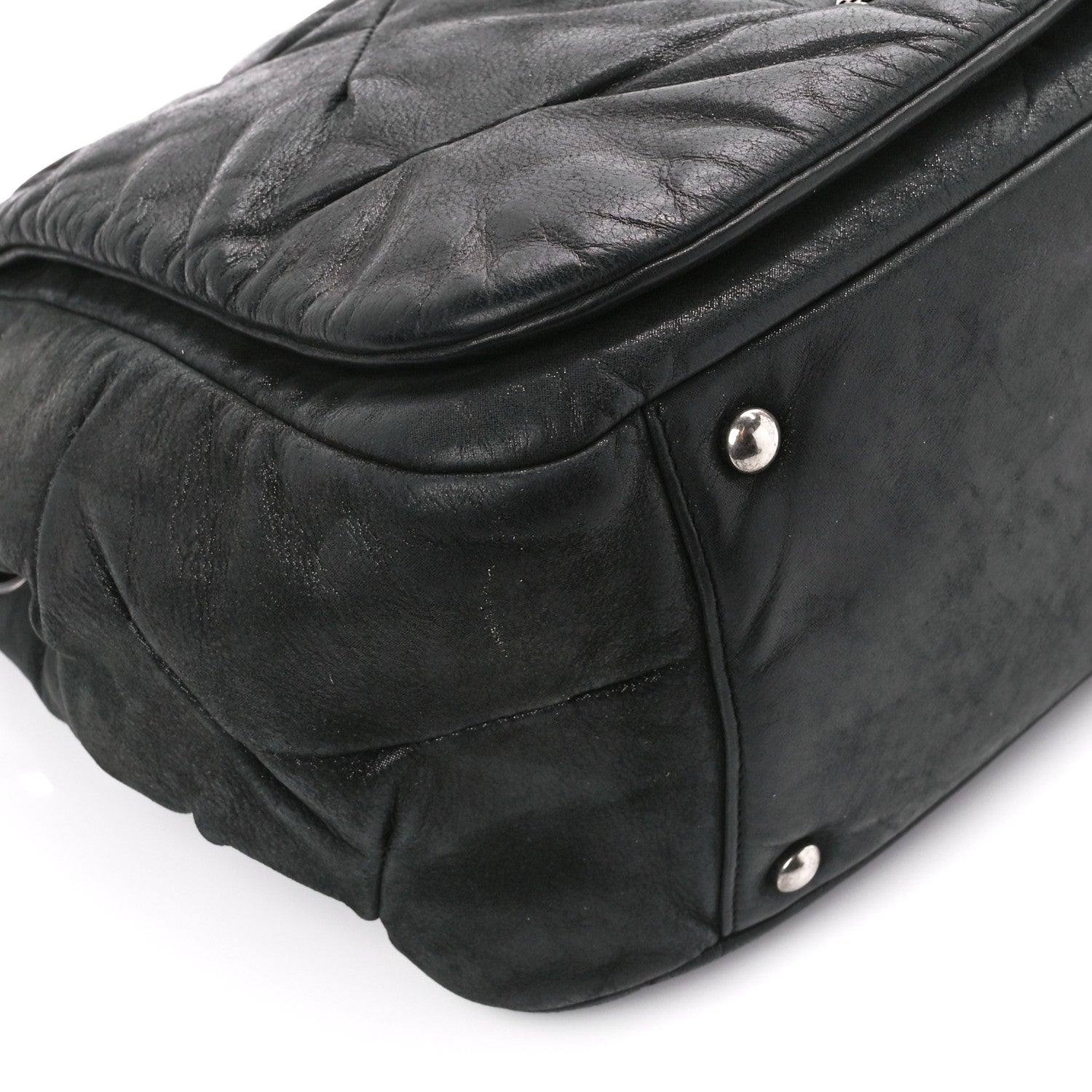 Chanel Iridescent Calfskin Glint Accordion Flap Black 10 of 12