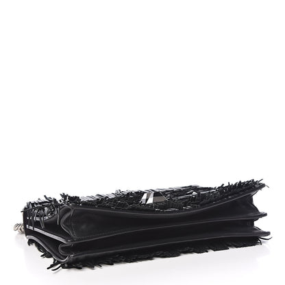 Fendi Vitello Century Opaco Monster Eyes Fringe Studded Kan I Shoulder Bag Black 4 of 11