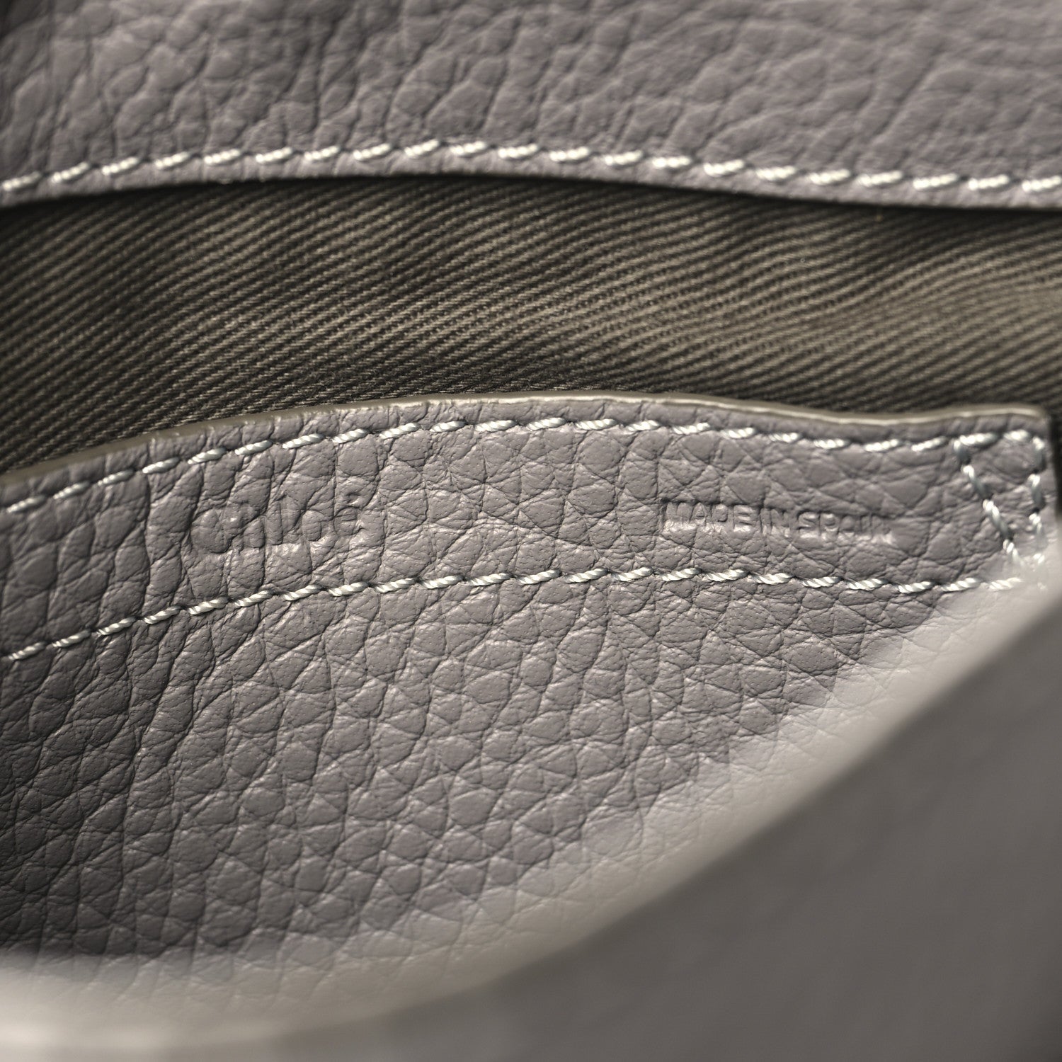 Chloe Calfskin Mini Marcie Round Crossbody Bag Cashmere Grey 6 of 9