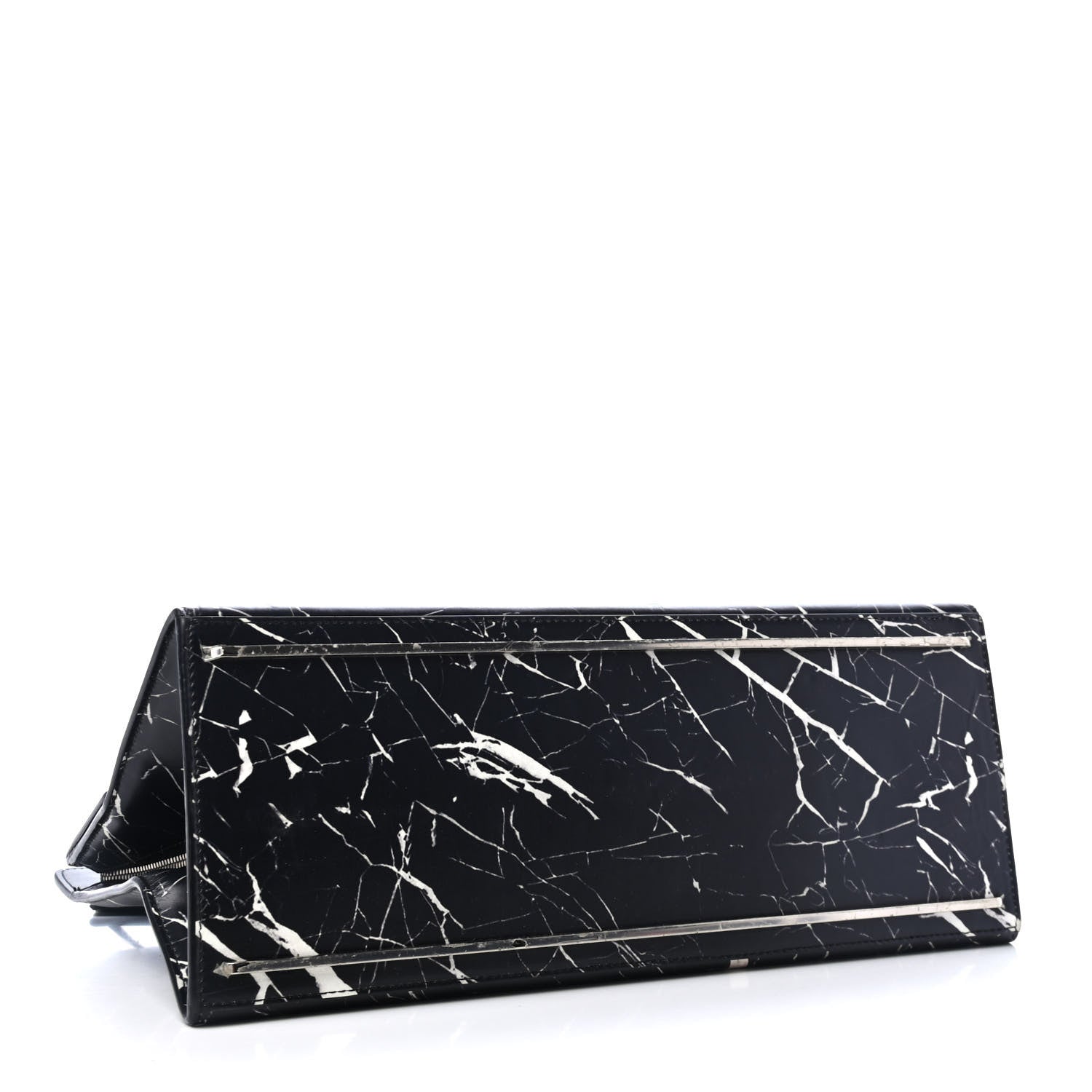 Balenciaga Calfskin Le Dix M Cartable Marble Shoulder Bag Black 3 of 5