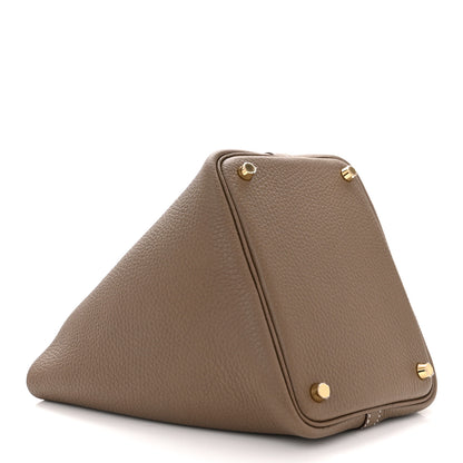 Hermes Taurillon Clemence Picotin Lock 18 PM Etoupe 4 of 11