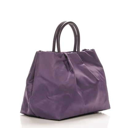 Prada Nylon Fiocco Bow Tote Viola 3 of 7