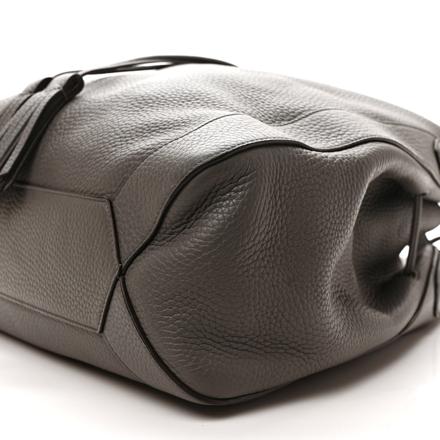 Heavy Grain Calfskin Millie Tote Charcoal