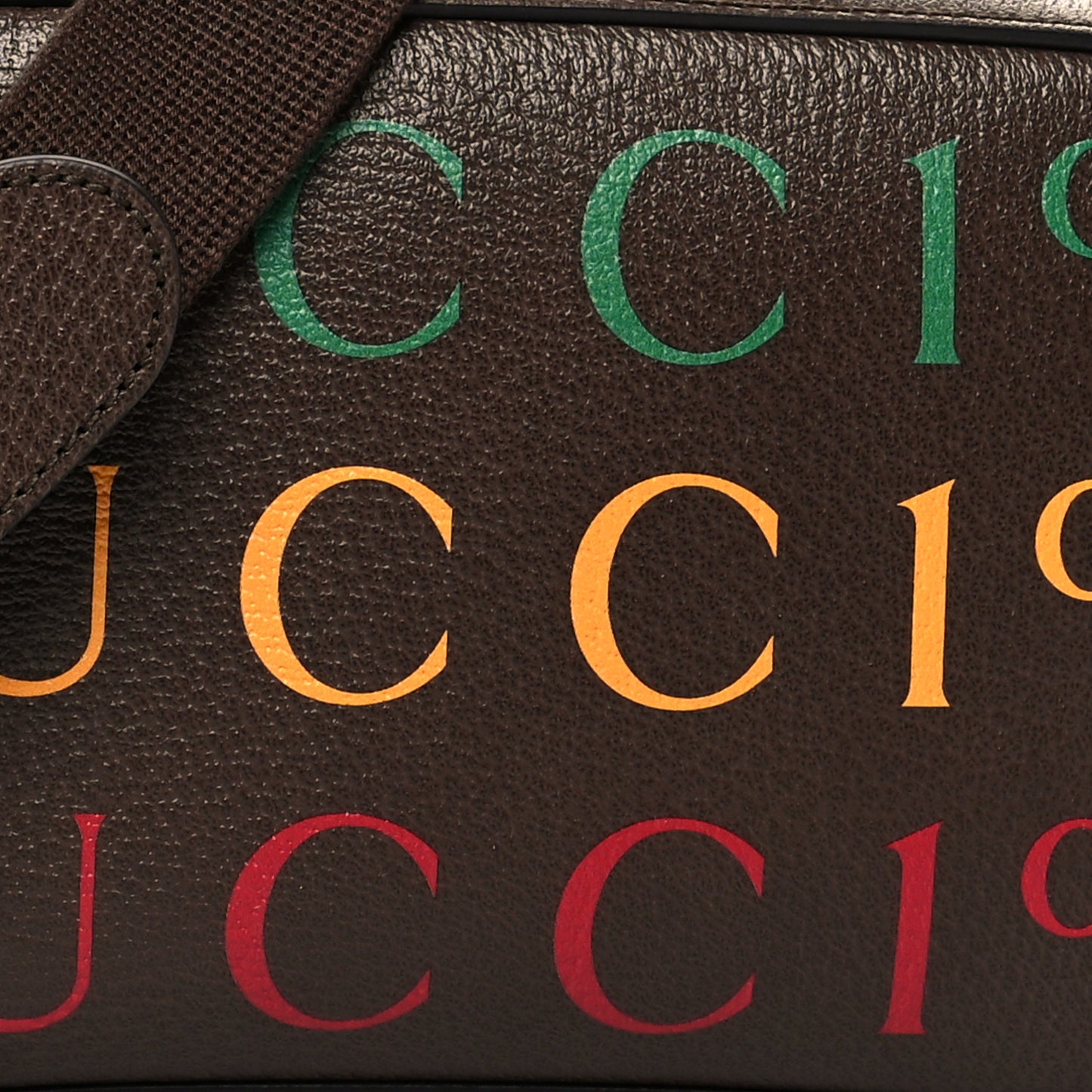 Textured Dollar Calfskin Gucci 100 Aria Belt Bag 90 36 New Acero Multicolor