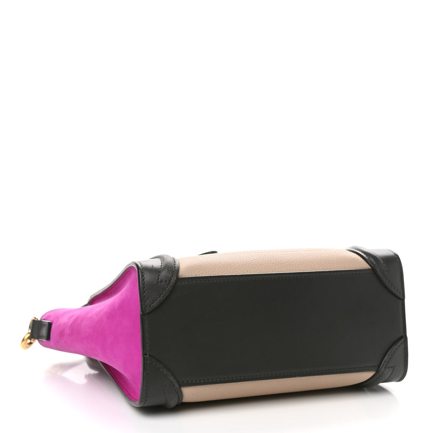 Baby Grained Calfskin Nubuck Nano Tri-Color Luggage Magenta