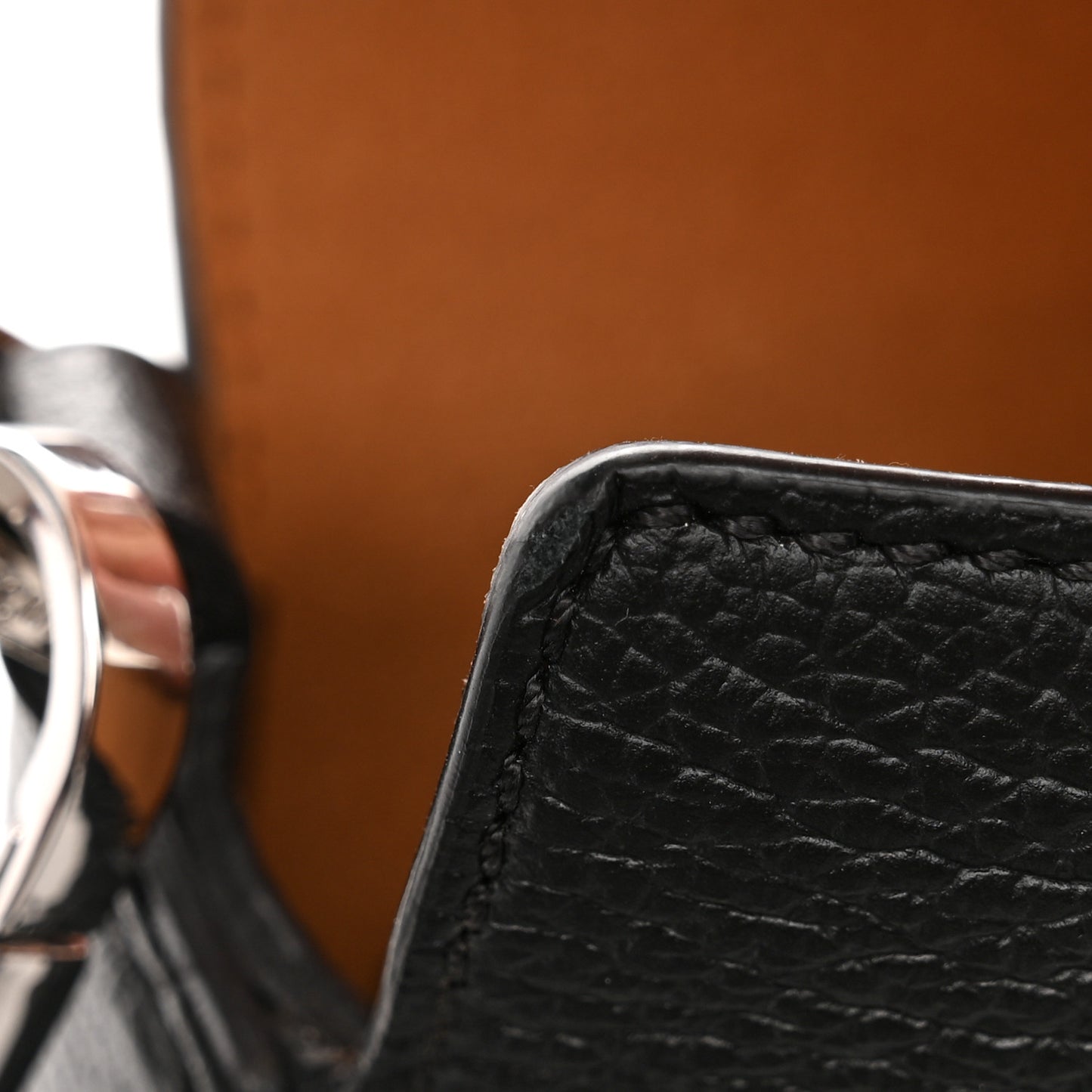 Grained Calfskin Small Kaison Park Avenue Stud Crossbody Bag Black