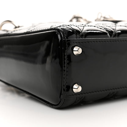 Christian Dior Patent Cannage Mini Lady Dior Black 9 of 11