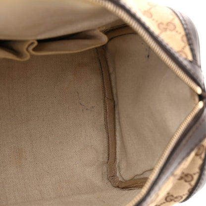 Gucci Monogram Selleria Calfskin Vintage Web Medium Boston Beige Ebony Cocoa 11 of 21