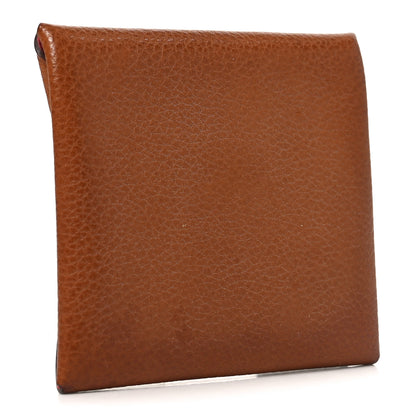 Hermes Barenia Faubourg Bastia Verso Coin Purse Fauve Rose D'ete 3 of 7