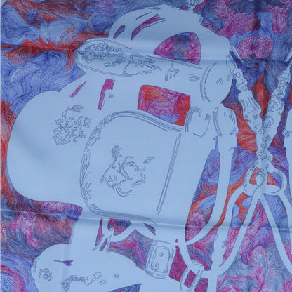 Hermes Silk Brides De Gala En Finesse Scarf 90 Indigo Ciel 1 of 5