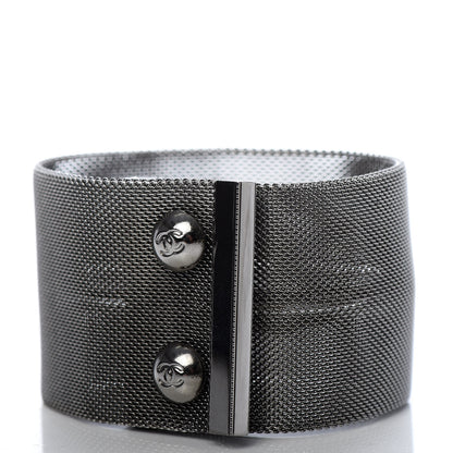 Chanel Metal Mesh CC Bracelet M Ruthenium 3 of 4