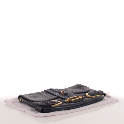 Jimmy Choo Python Troy Clutch Navy 4 of 8