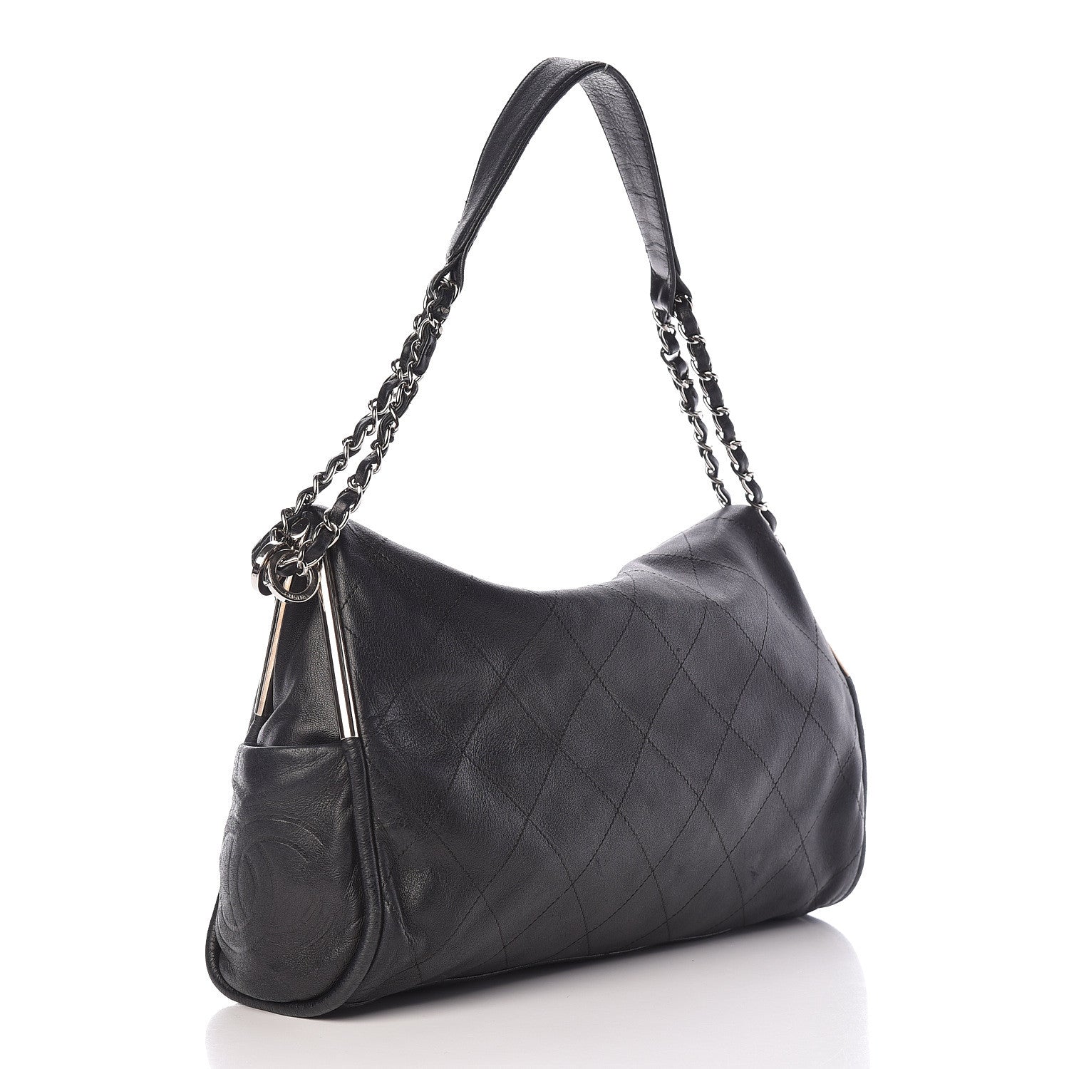 Chanel Lambskin Stitched Medium Ultimate Soft Tote Black 3 of 17