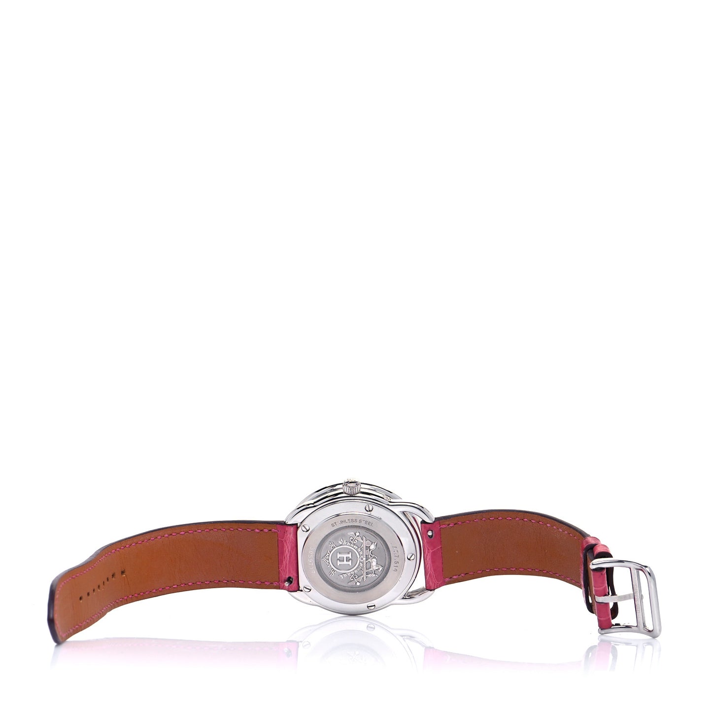 Stainless Steel Alligator Mother of Pearl 38mm Arceau Petite Lune Automatic Watch Braise