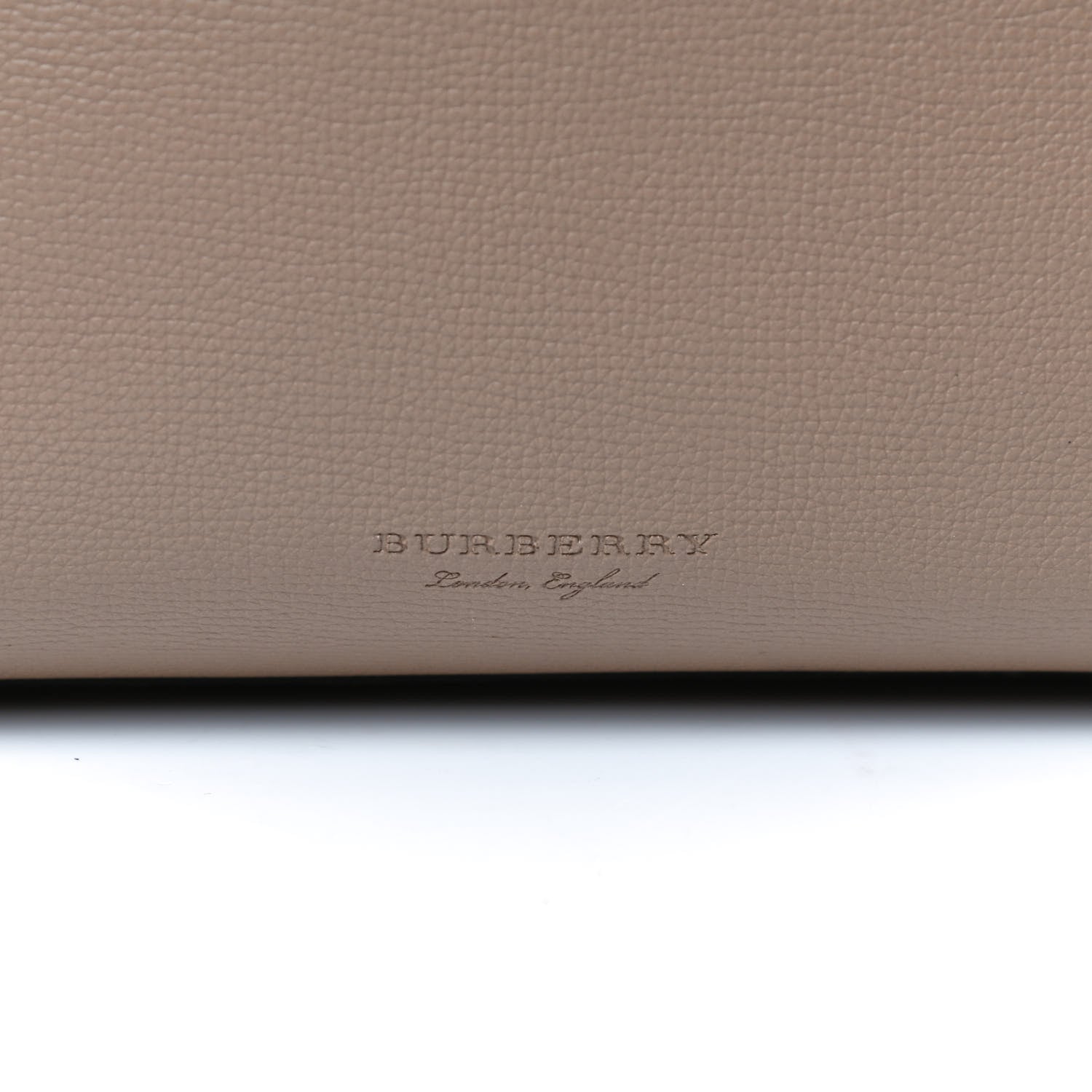 Burberry Grainy Calfskin Haymarket Check Medium Reversible Tote Camel 6 of 13