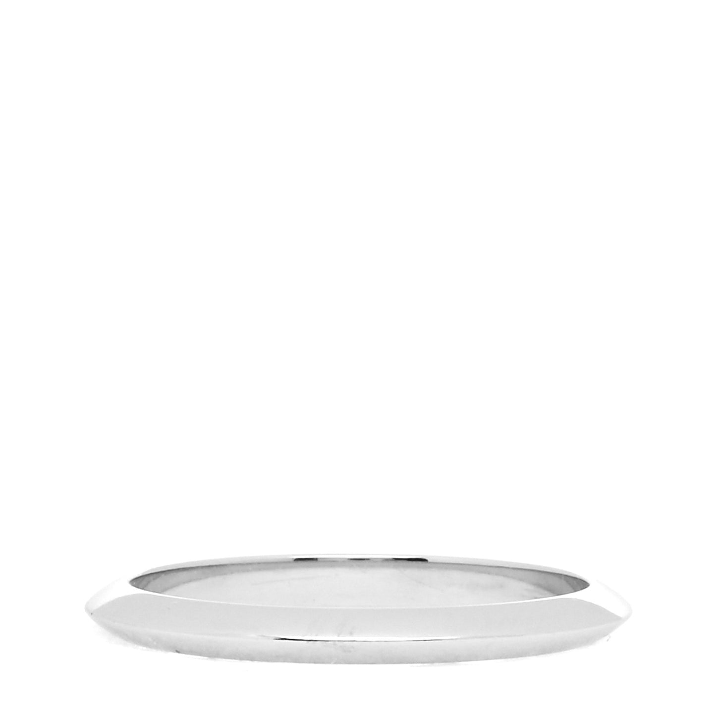 Platinum 2mm Knife Edge Wedding Band Ring 50 5.5