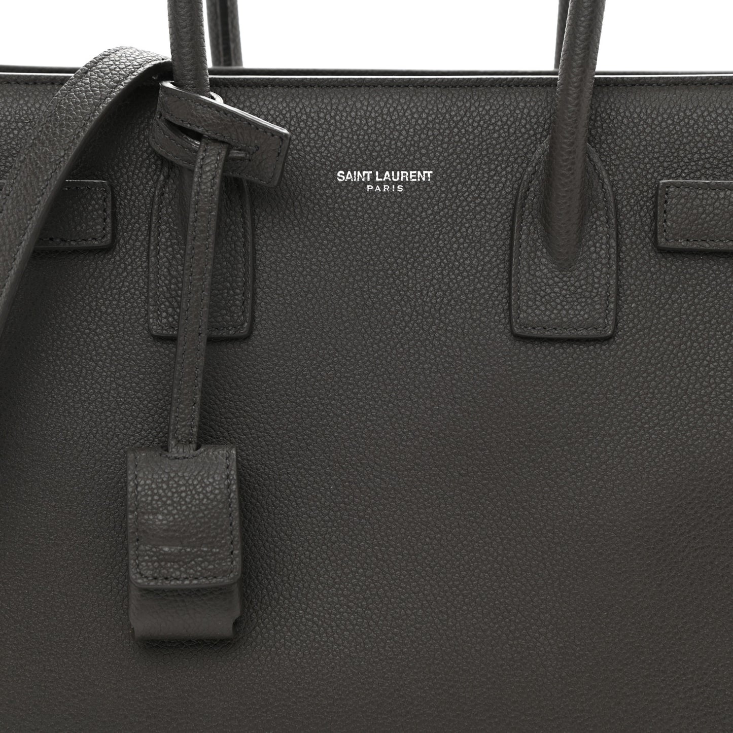 Grained Calfskin Baby Sac De Jour Coal