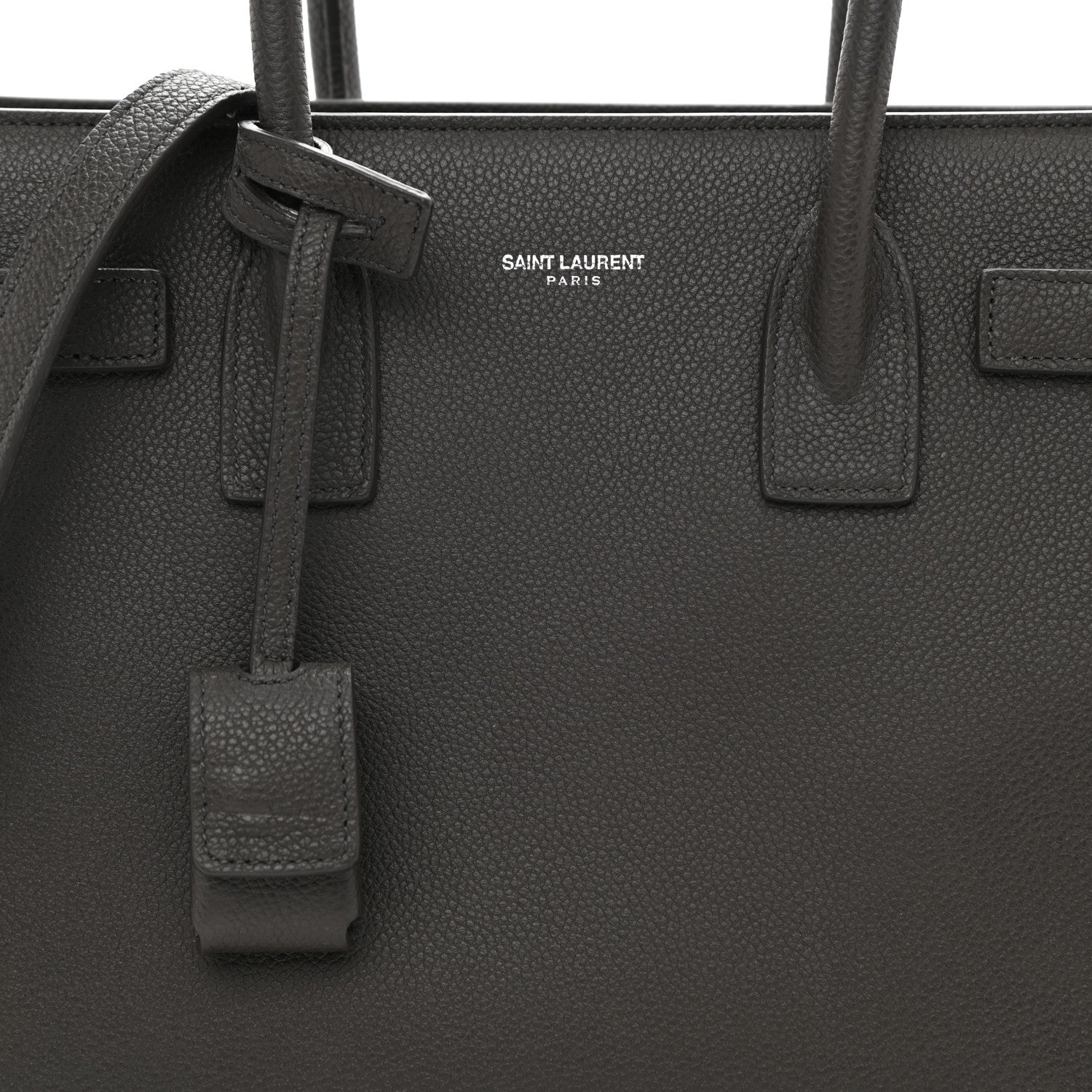 Saint Laurent Grained Calfskin Baby Sac De Jour Coal 9 of 10