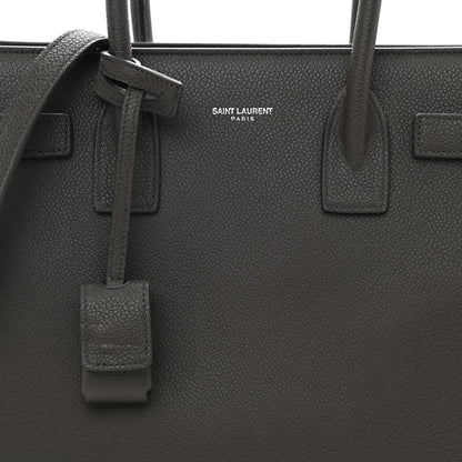 Saint Laurent Grained Calfskin Baby Sac De Jour Coal 9 of 10