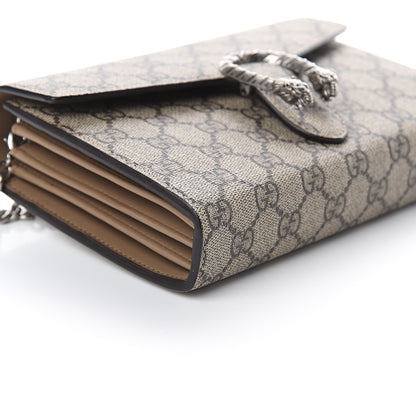 Gucci GG Supreme Monogram Mini Dionysus Chain Wallet Beige Taupe 7 of 8