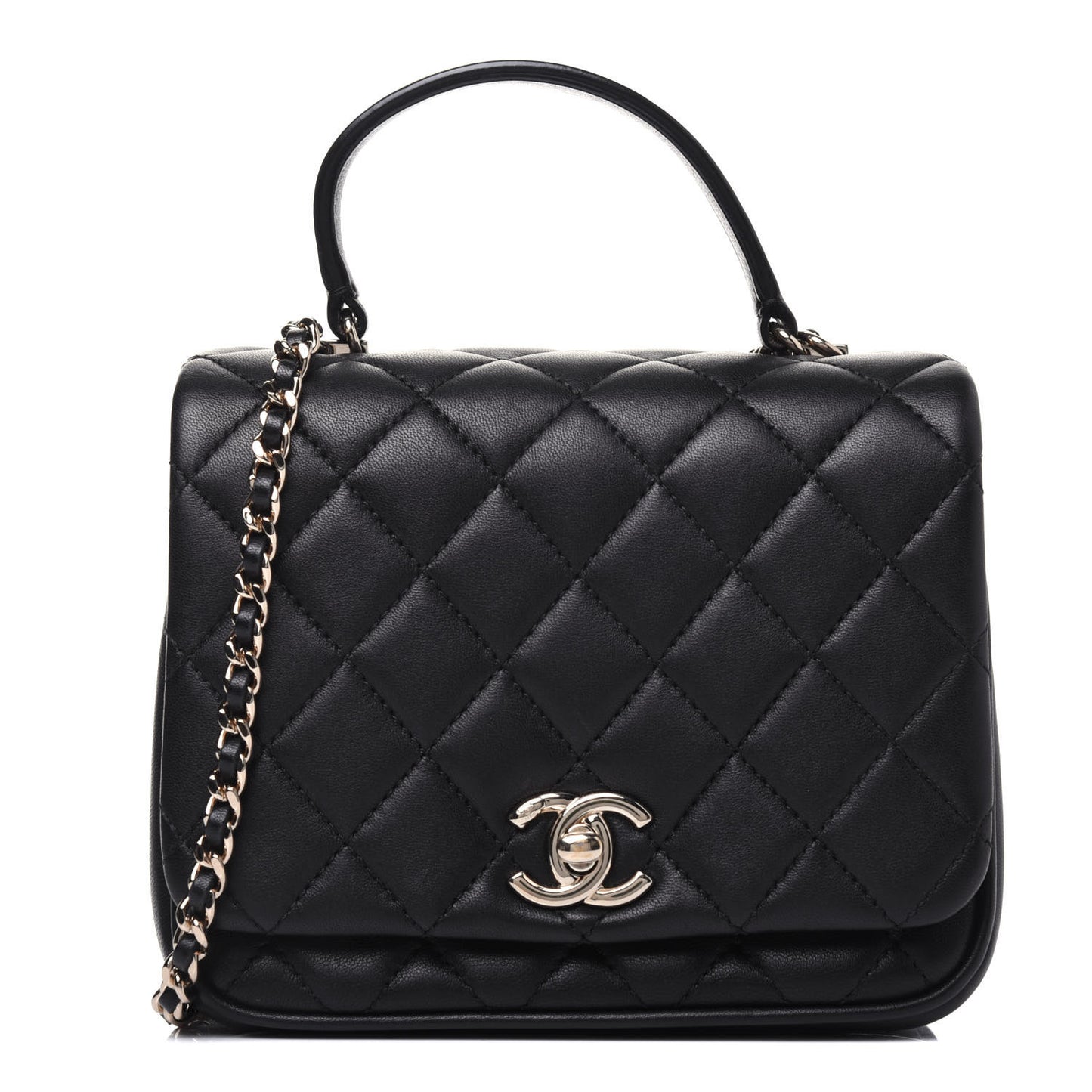Lambskin Quilted Mini Citizen Chic Flap Black