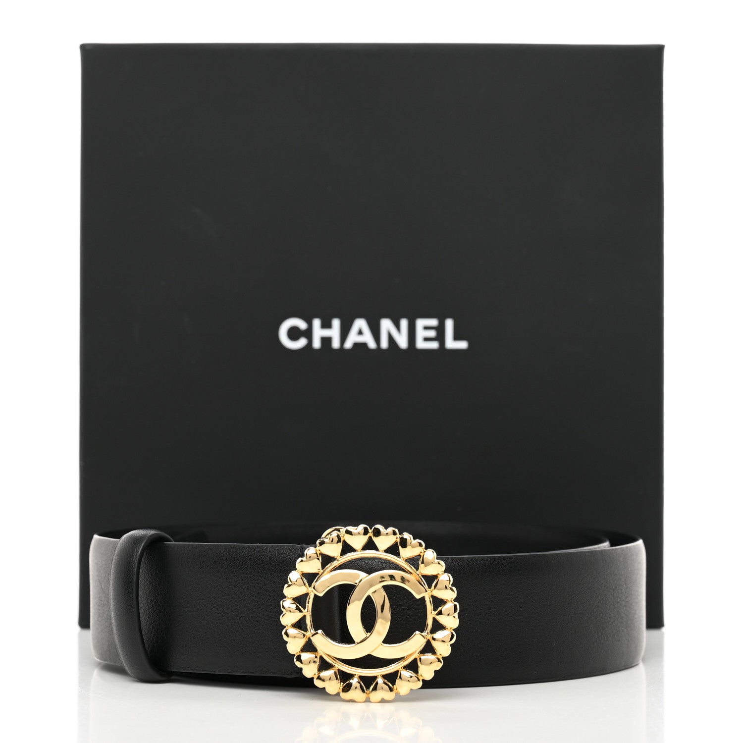 Chanel Calfskin CC Hearts Belt 85 34 Black 11 of 11