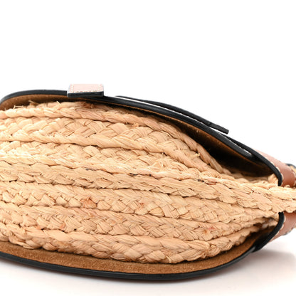 Loewe Calfskin Raffia Mini Gate Crossbody Bag Natural Tan 9 of 9