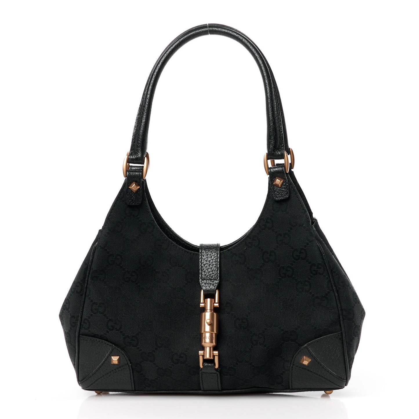 Monogram Calfskin Large Bardot Tote Black