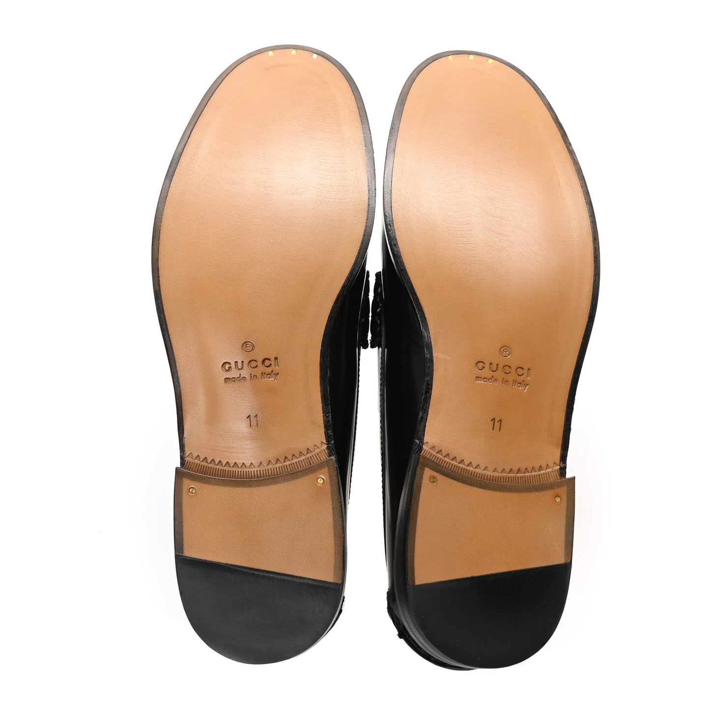 Calfskin Web Mens Interlocking GG Loafers 11 Black