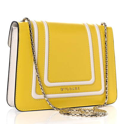 Bulgari Calfskin Serpenti Forever Crossbody Bag Yellow White 3 of 10