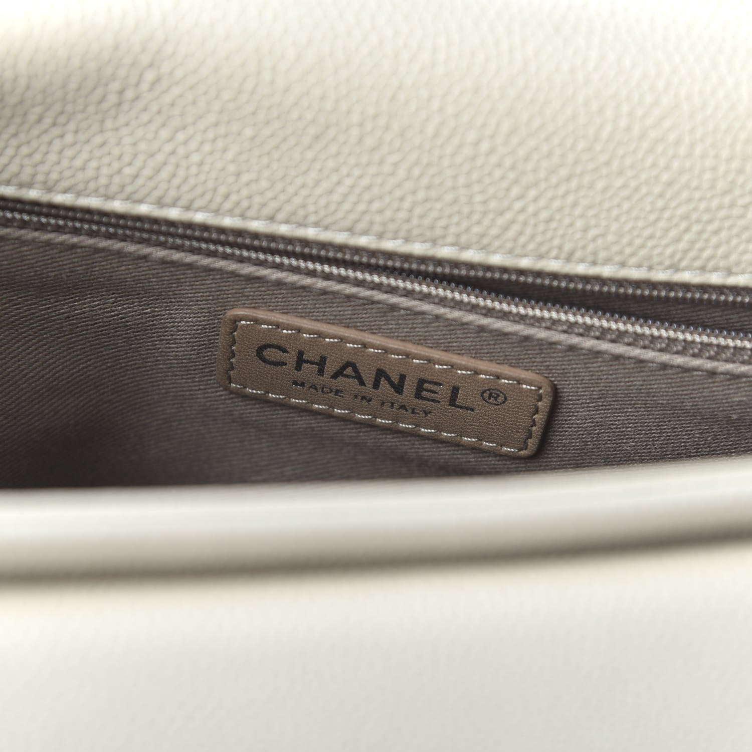 Chanel Caviar Quilted Large Now and Forever Flap Ivory 8 of 9