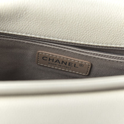 Chanel Caviar Quilted Large Now and Forever Flap Ivory 8 of 9