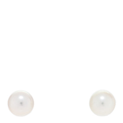 Mikimoto 18K White Gold Akoya Pearl 8-8.5mm Stud Earrings 1 of 5