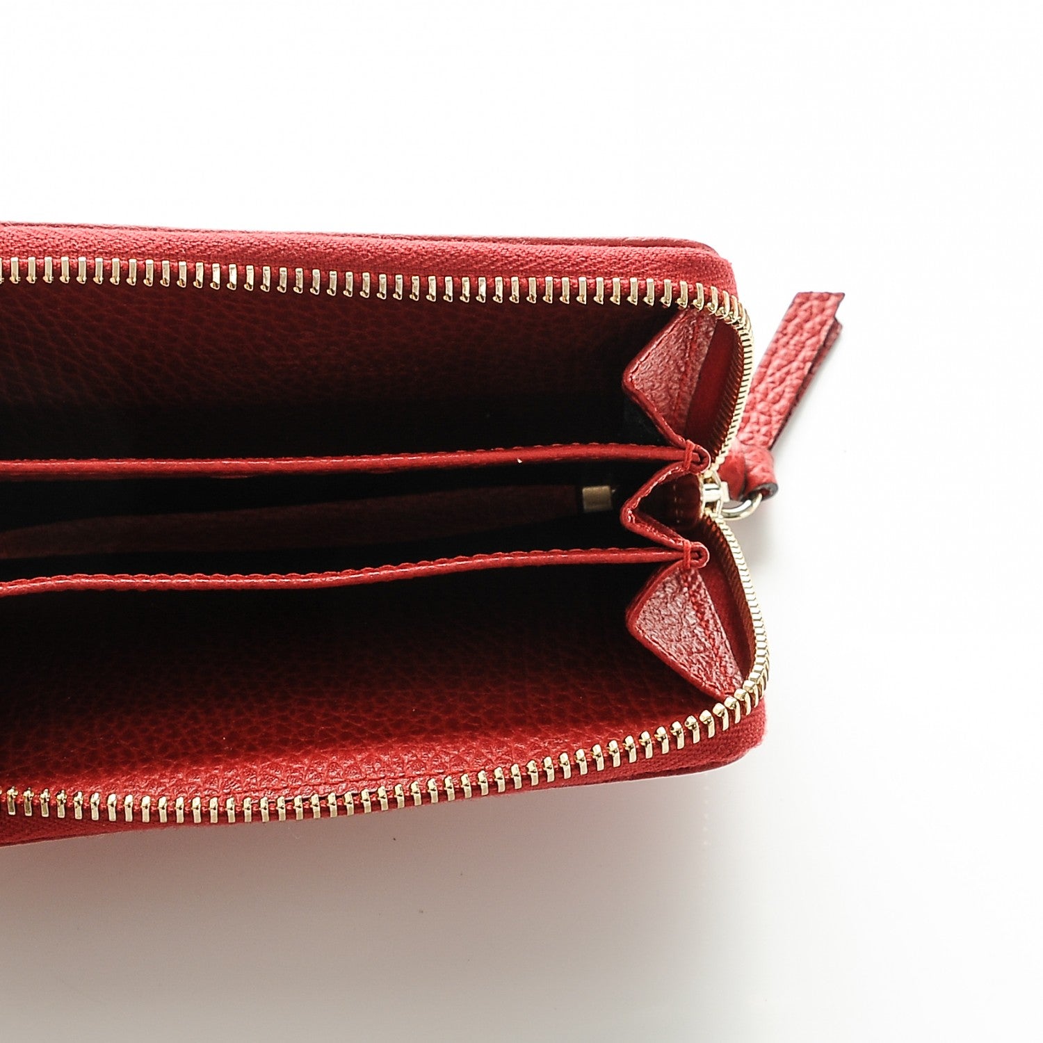 Gucci Dollar Calfskin Swing Zip Around Card Case Red 5 of 6