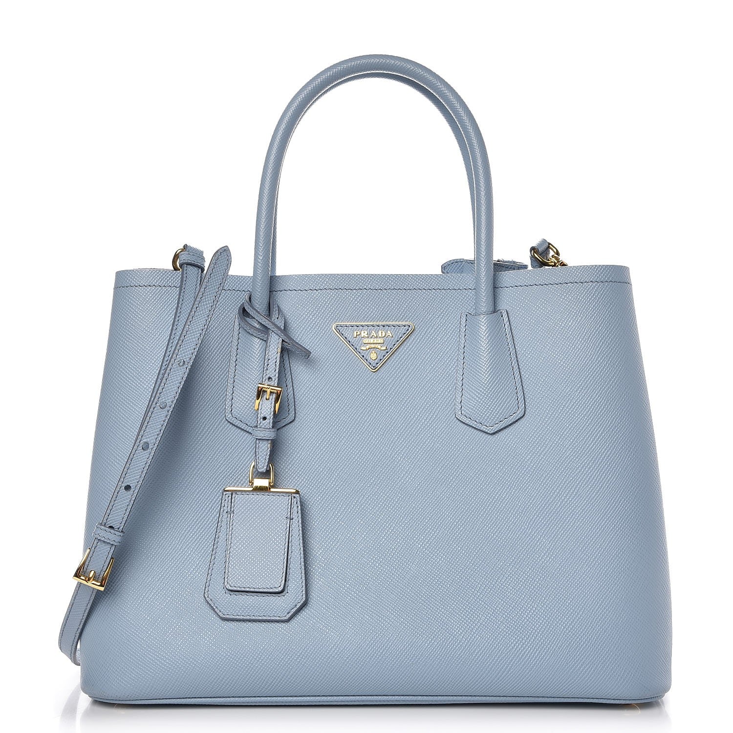 Prada Saffiano Cuir Small Double Bag Astrale 1 of 7