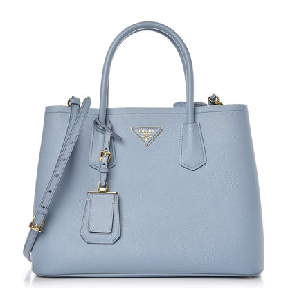 Prada Saffiano Cuir Small Double Bag Astrale 1 of 7
