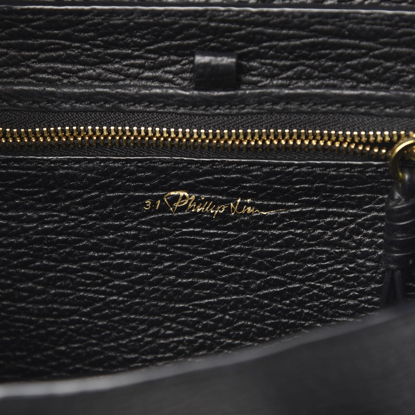 3.1 Textured Calfskin Mini Pashli Satchel Black