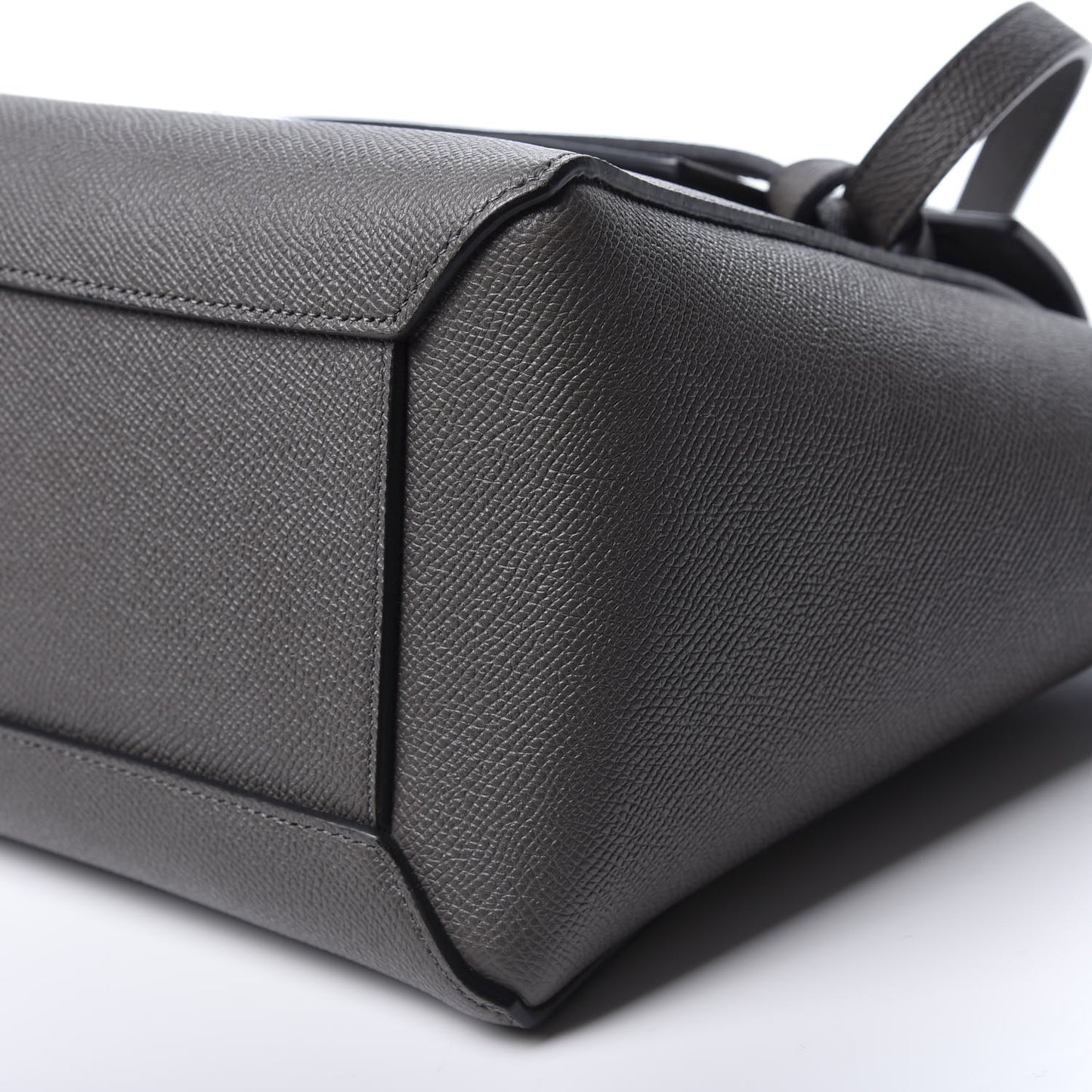 Baby Grained Calfskin Micro Belt Bag Grey